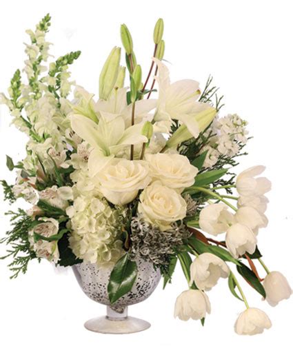 Bespoke Ivory Flower Arrangement | Christmas | Flower Shop Network