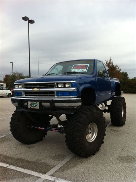 Blue Lifted Chevrolet Truck, no motor (people try to sell anything ...