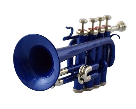 PICCOLO TRUMPET Bb PITCH BLUE LACQUERED WITH HARD CASE AND MP