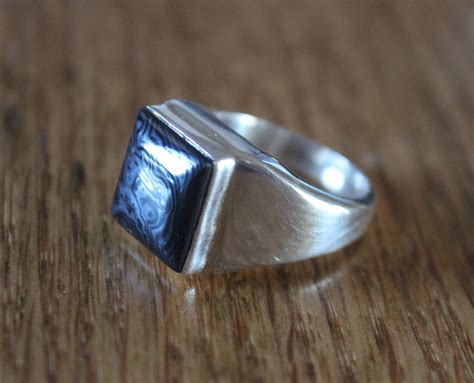 Banded Psilomelane Ring Very Rare HR-1 Size 8