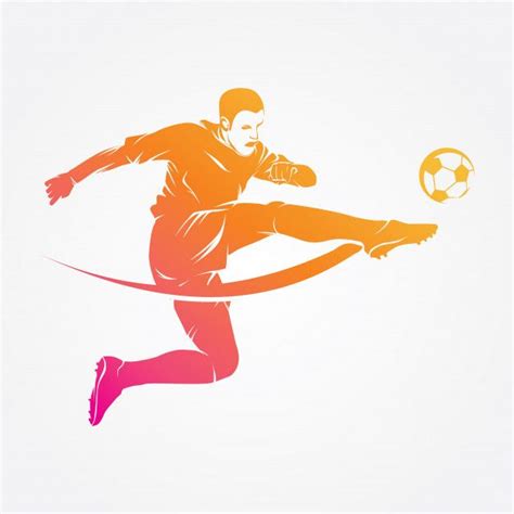 Soccer player logo vector silhouette Premium Vector Football Drawing ...