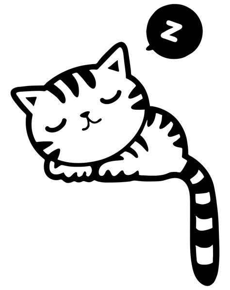 Sleeping Cat Clip Art Image - ClipSafari