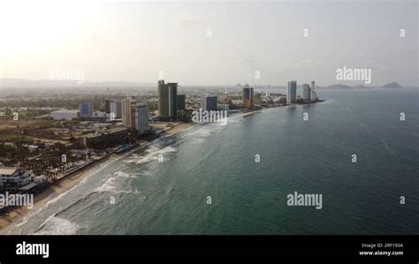 DRONE PHOTOGRAPHY ON THE BEACHES OF MAZATLAN SINALOA MEXICO Stock Photo ...