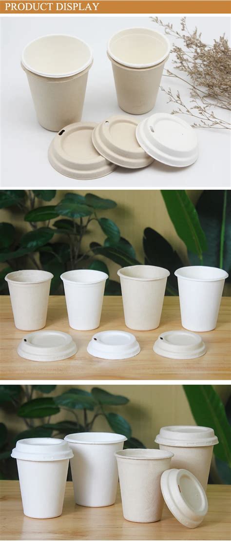 Eco Friendly Biodegradable Coffee Cups Coffee Cup Disposable Bagasse ...