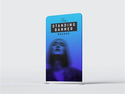 6 Free Vertical Standing Banner Mockup PSD Set - Good Mockups