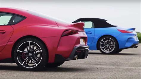 The Toyota Supra Vs BMW Z4 Drag Race We've All Been Waiting For