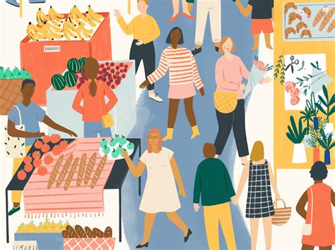 Local Market | Illustration, Illustration design, Illustrations posters