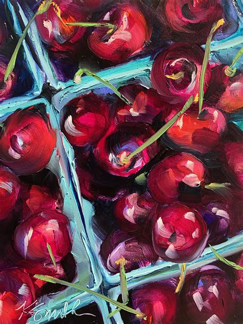 cherries oil painting demo — Kim Smith Fine Art | Contemporary fine art ...