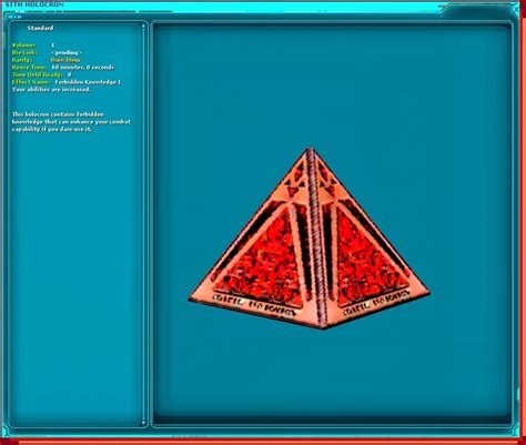 Sith Holocron - SWG Wiki, the Star Wars Galaxies wiki