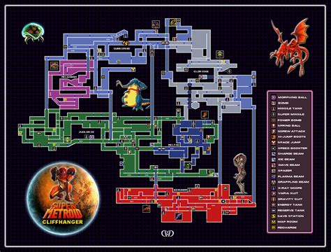 Detailed Super Metroid Map