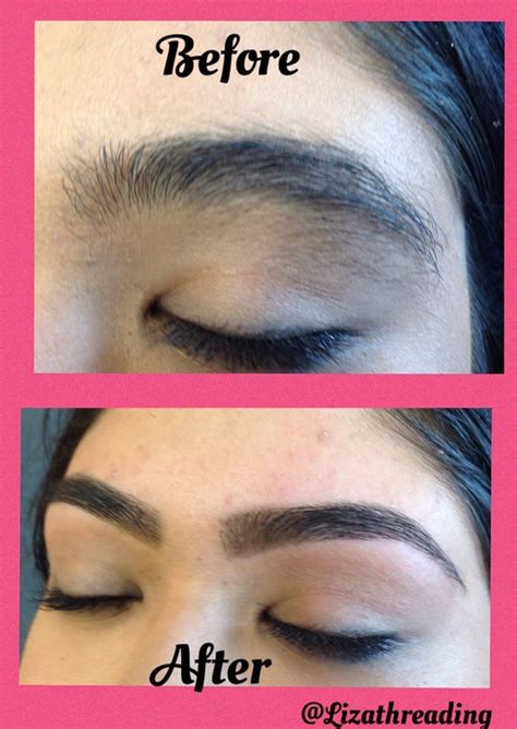 Eyebrow Threading Before and After | Threading eyebrows, Perfect ...