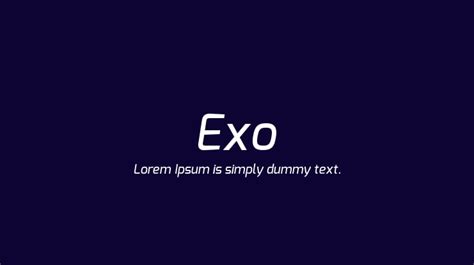 Exo Font Family : Download Free for Desktop & Webfont