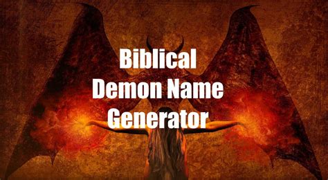 Biblical Demon Name Generator - Random Name Generators