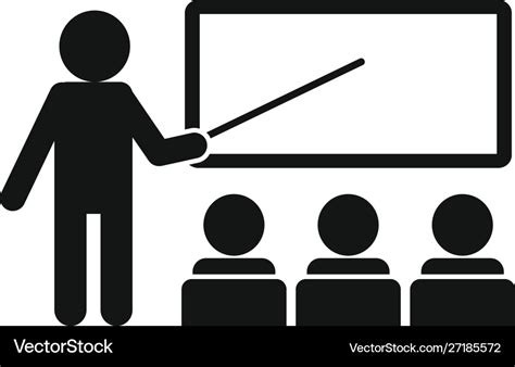 People seminar icon simple style Royalty Free Vector Image