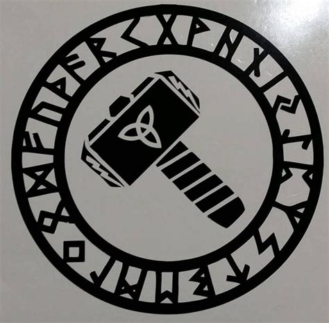 Viking & Celtic Stickers | Thor hammer tattoo, Thors hammer, Thor art