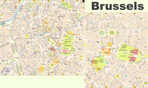Brussels Tourist Map
