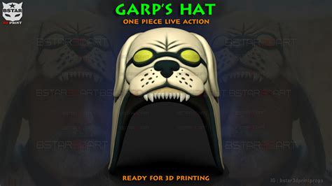 Garp Dog Hat - One Piece Live Action Cosplay 3D model 3D printable | CGTrader