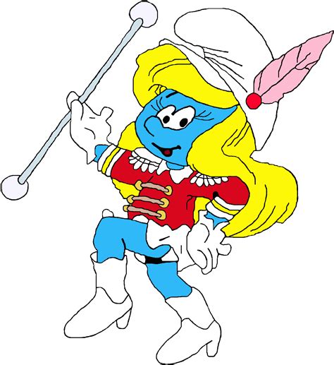 Smurfette Marching Band - Cartoon Clipart - Large Size Png Image - PikPng