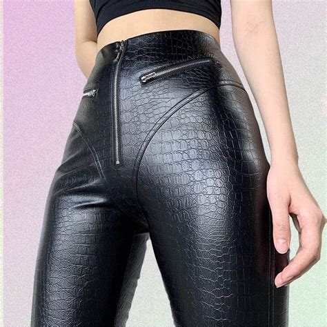 CROCODILE SKIN TIGHT PANTS | Goth Aesthetic Shop