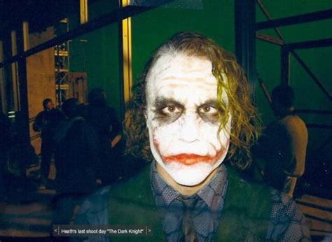 Heath Ledger on the Set of “The Dark Knight” | Celebrities