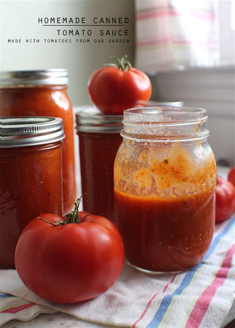 Homemade canned tomato sauce.