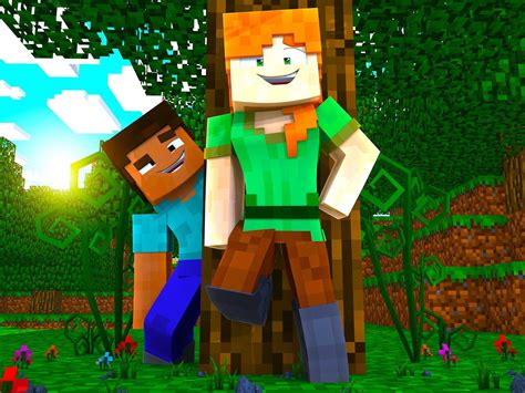 Minecraft Alex And Steve Wedding Wallpapers - Wallpaper Cave