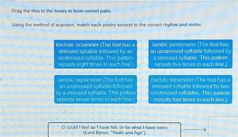 Solved: Drag the tiles to the boxes to form correct pairs. Using the ...