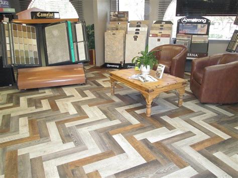 New SBF Showroom Floor - Vinyl Planks in Herringbone Patte… | Flickr