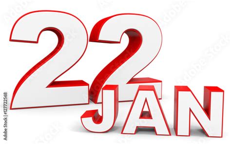 "January 22. 3d text on white background." Stock photo and royalty-free ...