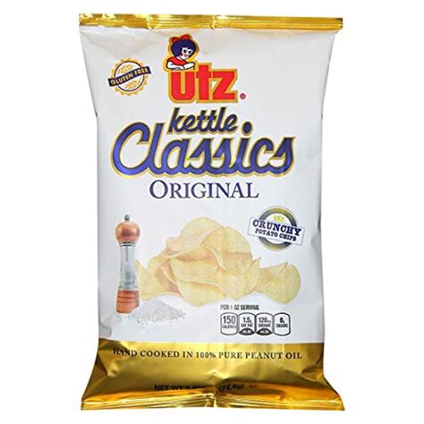 Utz Potato Chips -8 Bags- -Kettle Classics Original- - Warehousesoverstock