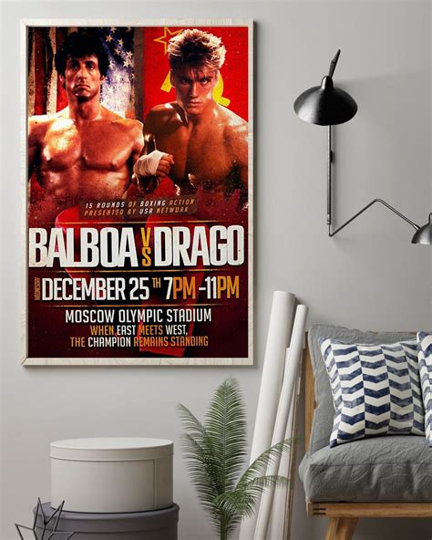 Rocky Balboa vs Drago Moscow olympic stadium poster