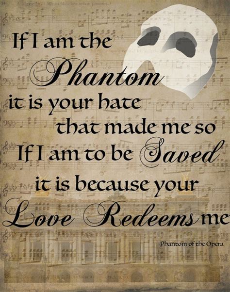 Phantom of the Opera Graphic Quote Print