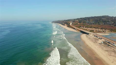 Aerial View Of Coastline Beach In San Diego Stock Footage SBV-337771595 - Storyblocks