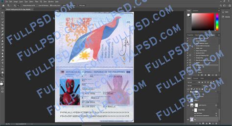 download Philippines Passport PSD File photoshop Template editable - FULLPSD