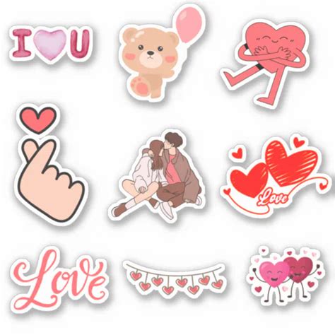 Custom i love you, heart, valentine day , love sticker | Zazzle