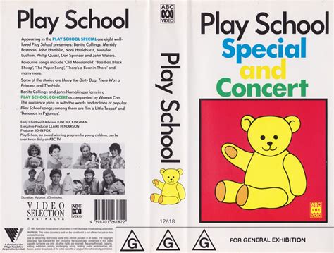 ABC FOR KIDS PLAY SCHOOL SPECIAL AND CONCERT KIDS TV~VHS PAL VIDEO | eBay