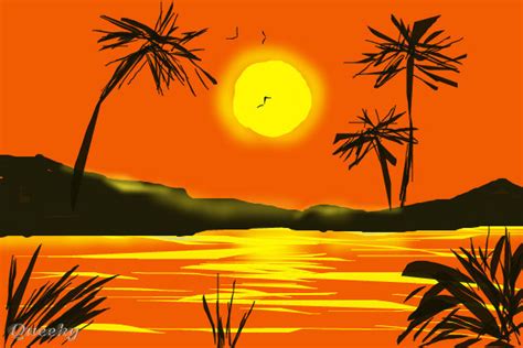 Paradise ← a landscape Speedpaint drawing by Sketchpad - Queeky - draw & paint