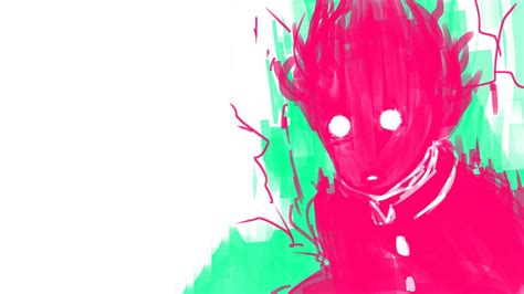 Red human figure illustration, Mob Psycho 100, anime, Kageyama Shigeo ...