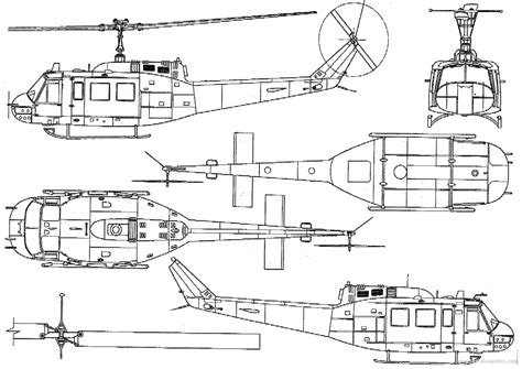 Huey Helicopter Drawing