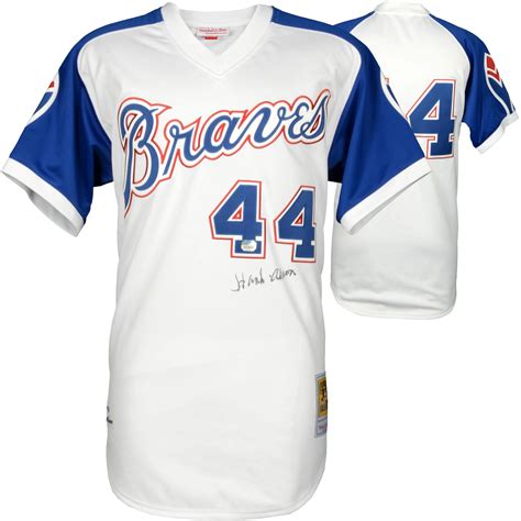 Hank Aaron Atlanta Braves Autographed Mitchell & Ness Authentic Jersey