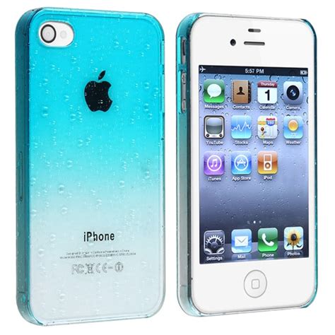 Shop Clear Sky Blue Waterdrop Snap-on Case for Apple iPhone 4/ 4S ...