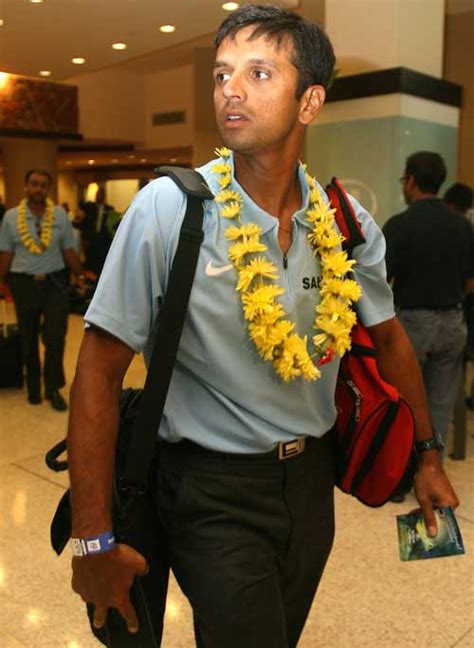 Rahul Dravid arrives at the Hilton Hotel in Port of Spain ...