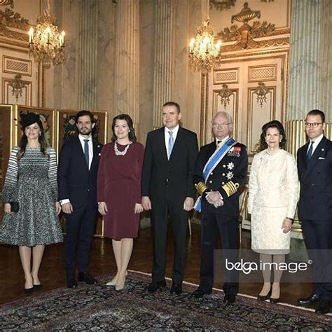 The President of Iceland and his wife meet the Swedish Royal Family