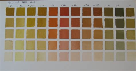 Pat Fiorello - Art Elevates Life: Color Charts #4 Yellow Ochre Pale