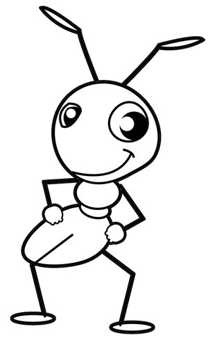 Ant Easy Drawing For Kids - bmp-urban