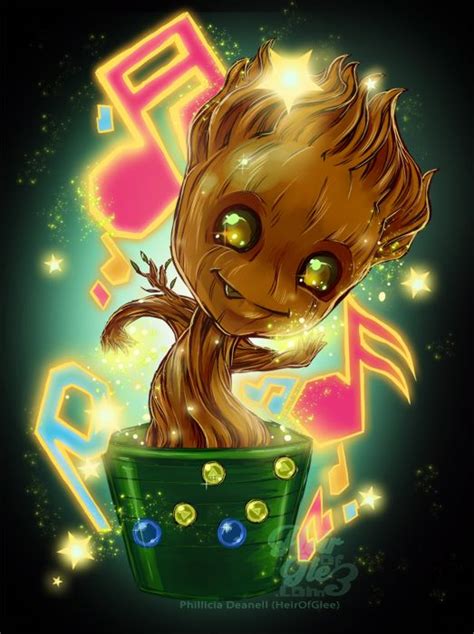 Baby Groot by HeirOfGlee on DeviantArt | Baby groot, Groot, Neon artwork