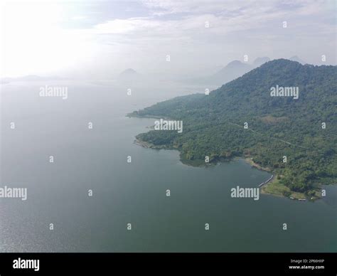 aerial view of Waduk Jatiluhur in the morning Stock Photo - Alamy