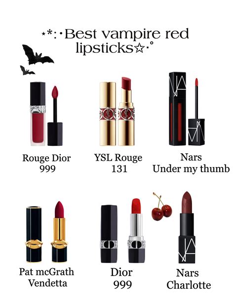Best Vampire Red Lipsticks | Dark red lipstick makeup, Dark red ...