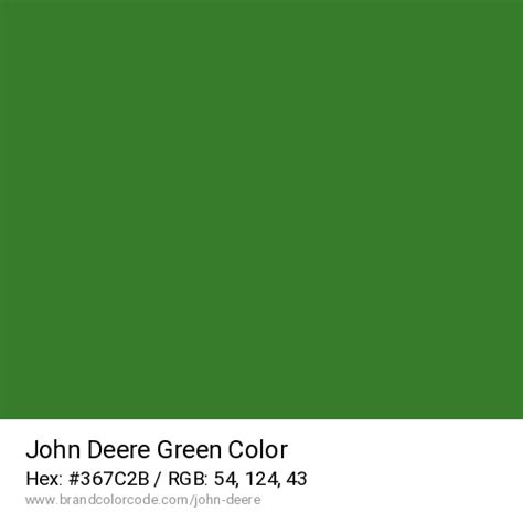 John Deere Brand Color Codes » BrandColorCode.com