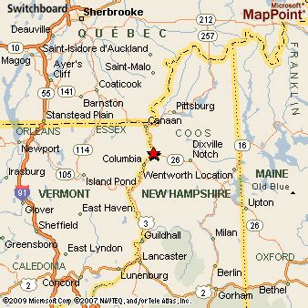 Where is Colebrook, New Hampshire? see area map & more